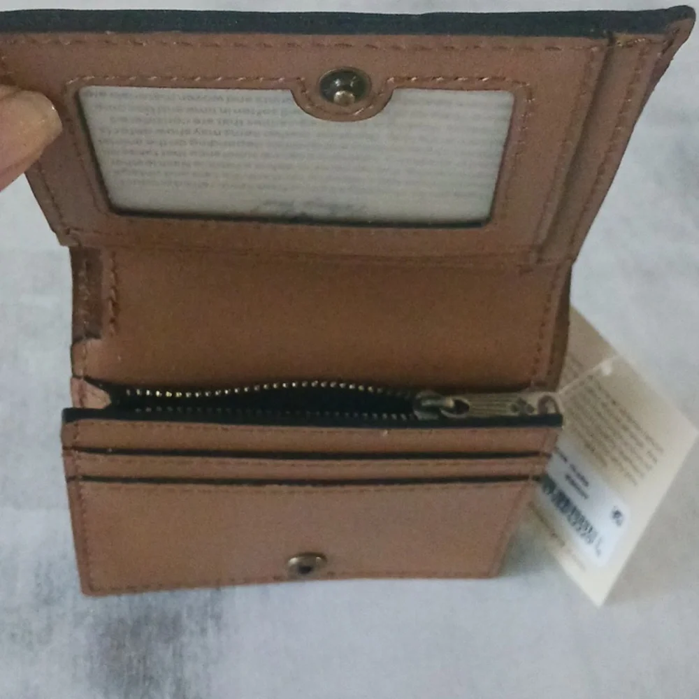 Patricia NASH Brown Leather Small Wallet Tooled Clara Biscuit